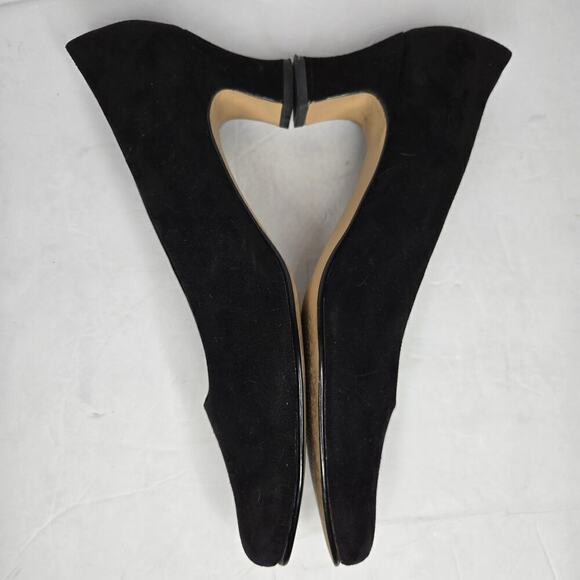 Ros Hommerson Women's Black Suede Square-Toe Heels - Size 9.5N - Picture 10 of 12